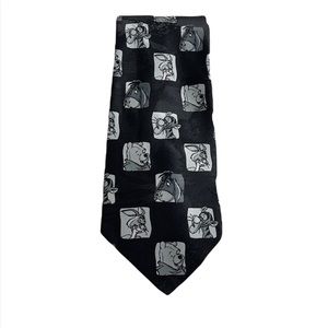 Men’s Black and gray Pooh necktie